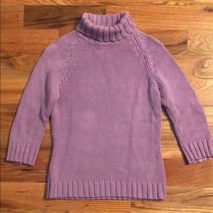 GAP lavender turtleneck sweater 3/4 sleeves
